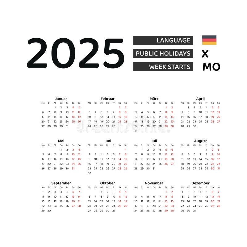 German Calendar 2025 With Week Numbers Patricia S Farrar