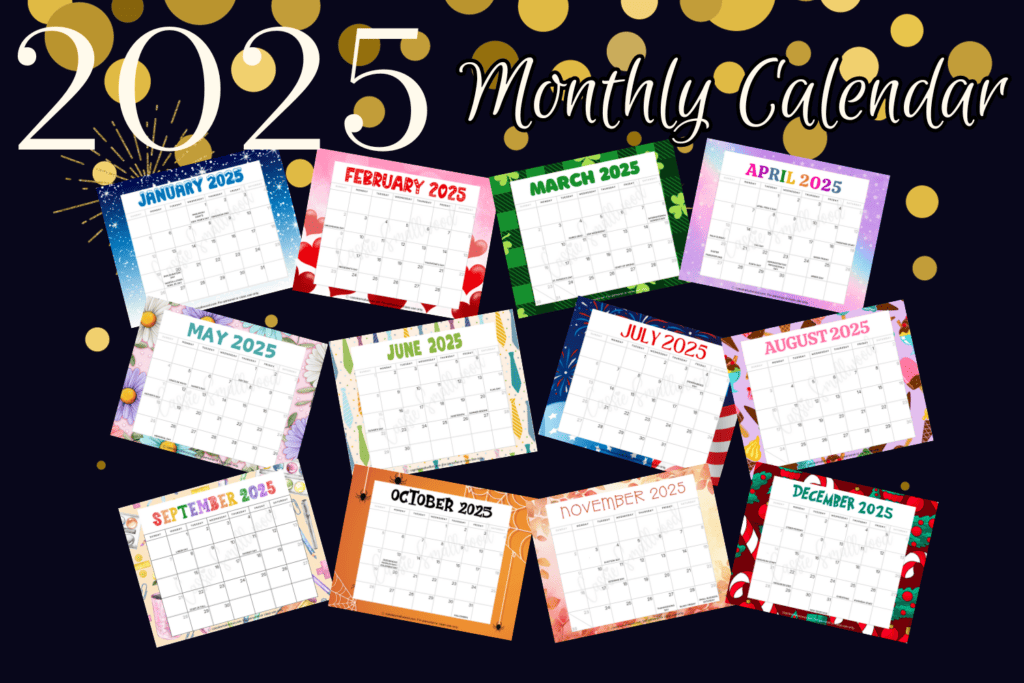 Girly 2025 Calendar 2025 Calendar Breena Karoly