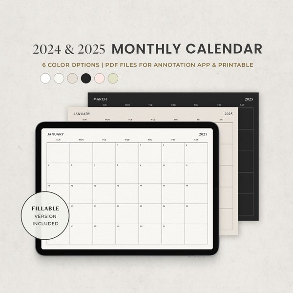 Etsy 2025 Calendar Goodnotes