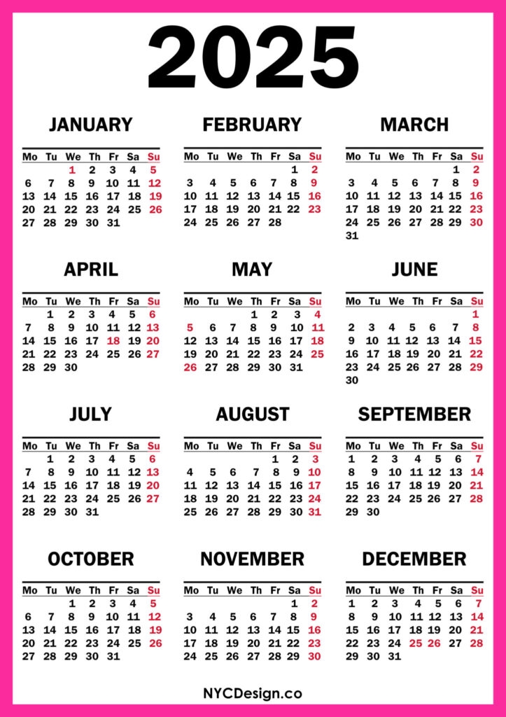 Grab Printable 2025 Calendar With Week Numbers Calendar Gallery