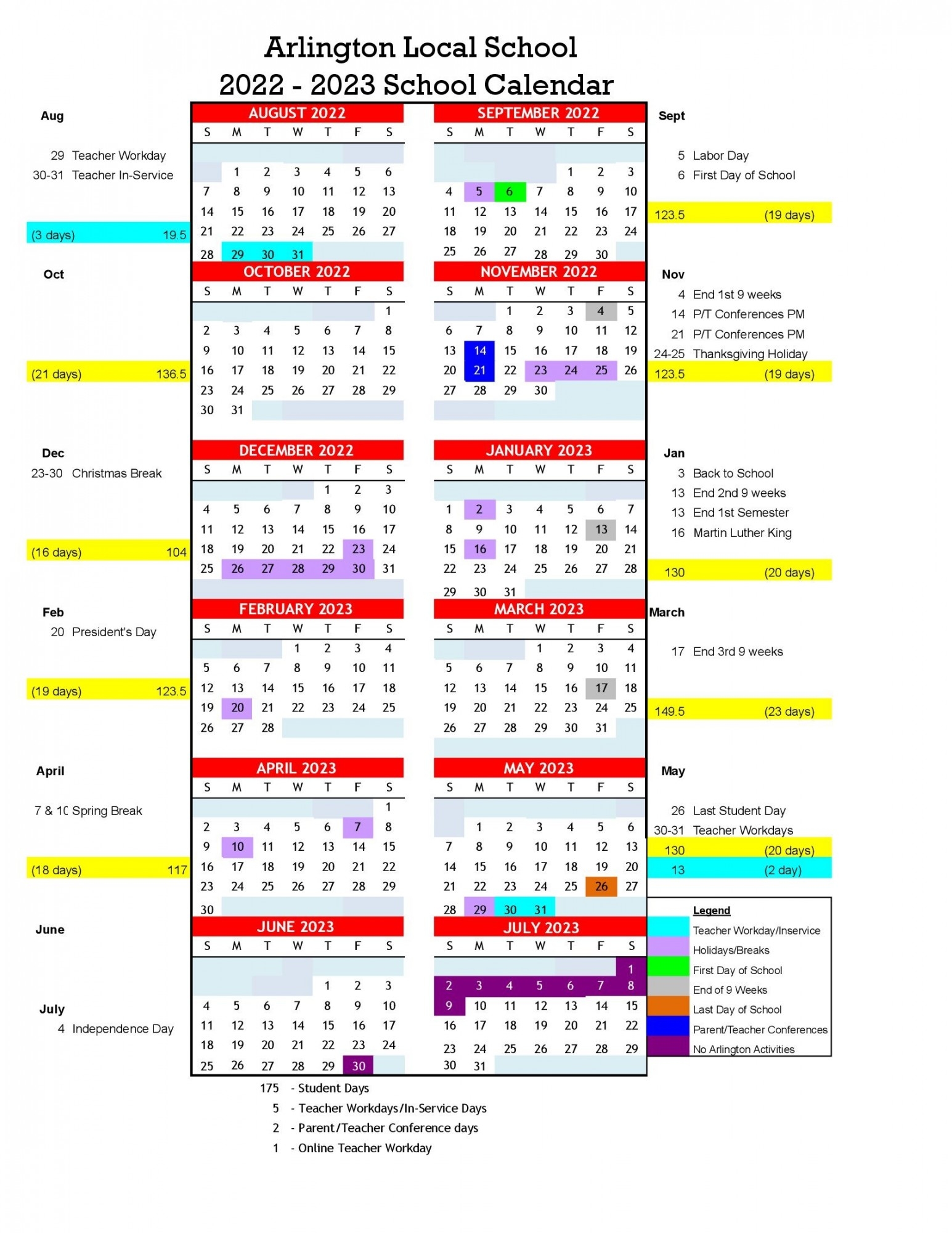 Aishk School Calendar 2025