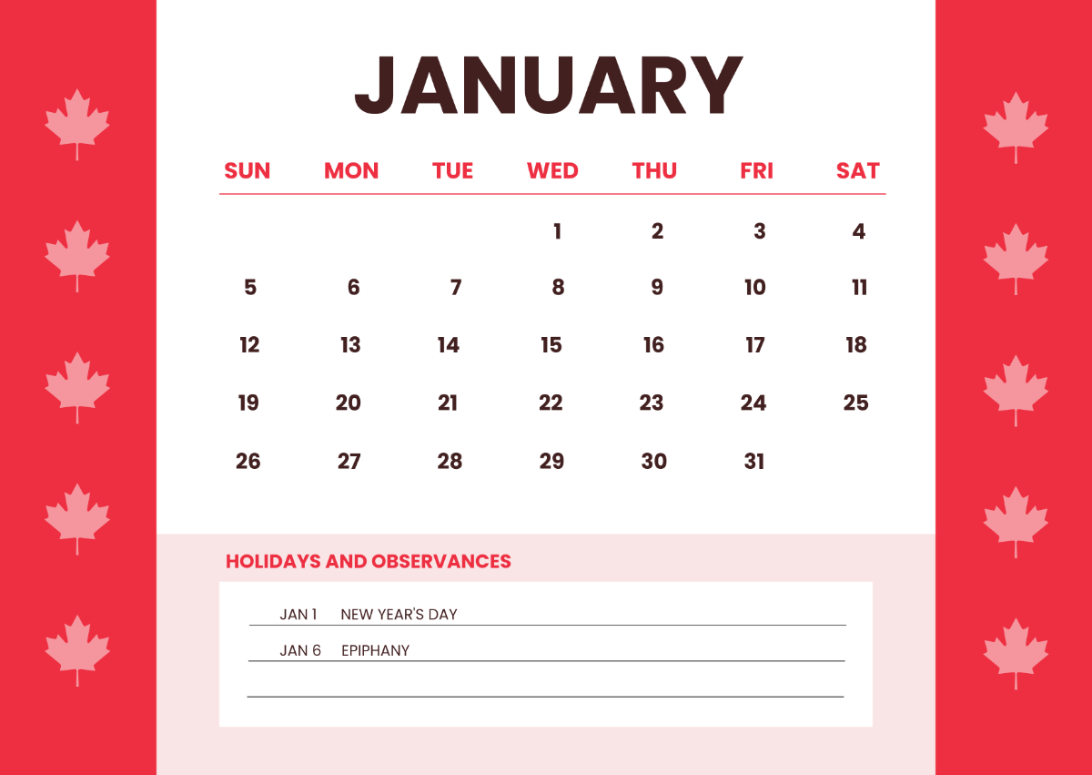 Holidays In 2025 Calendar Canada Clara Freddie