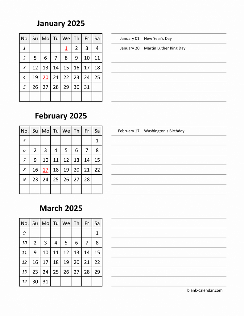 2025 Calendar By Month Excel