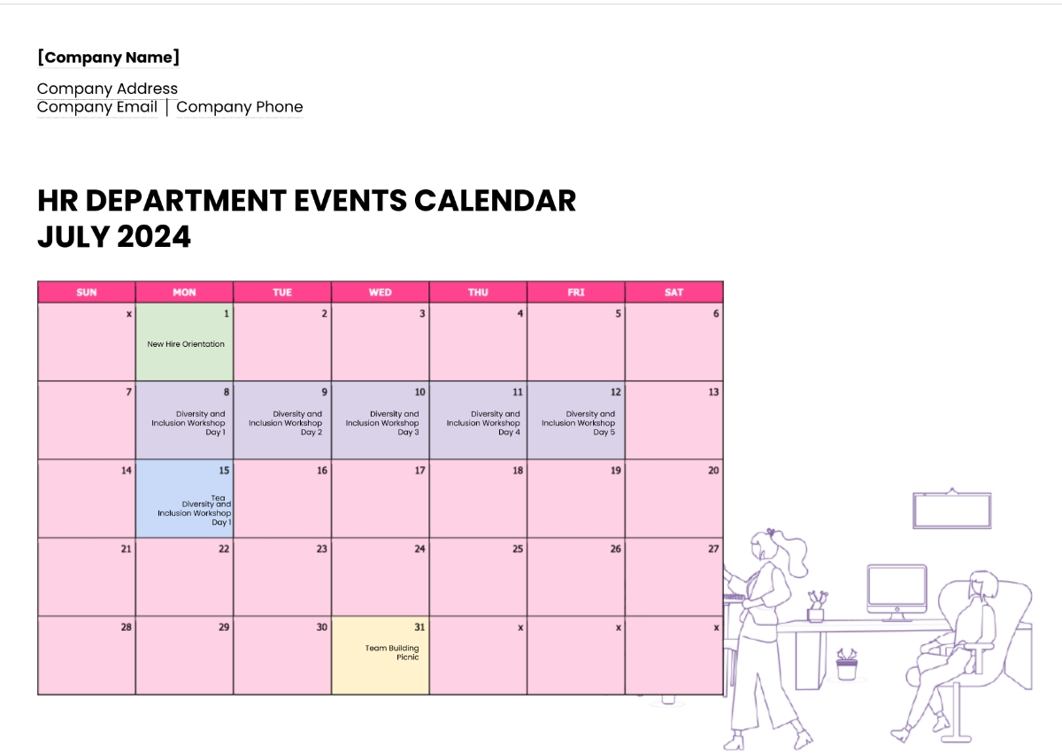 Hr Calendar 2025 Template
