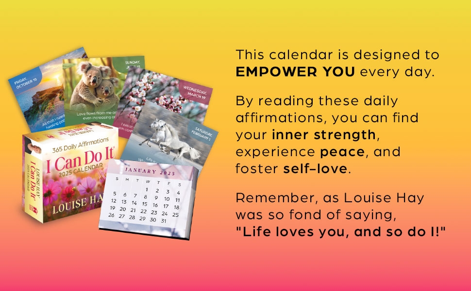I Can Do It 2025 Calendar 365 Daily Affirmations Hay Louise 