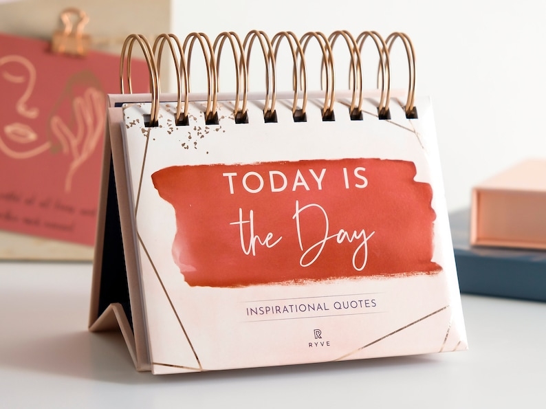 Inspirational Quotes Desk Calendar 2025 Essie Karina