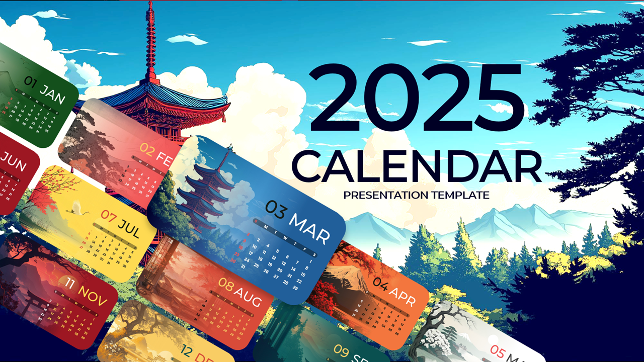 Interactive 2025 Calendar Free PPT Template And Google Slides SlideChef