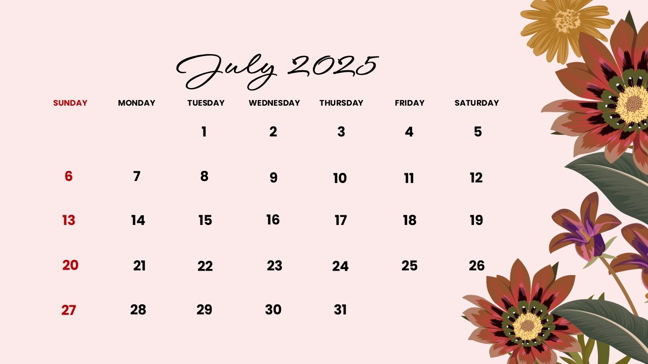 Interactive 2025 Calendar Free PPT Template And Google Slides SlideChef