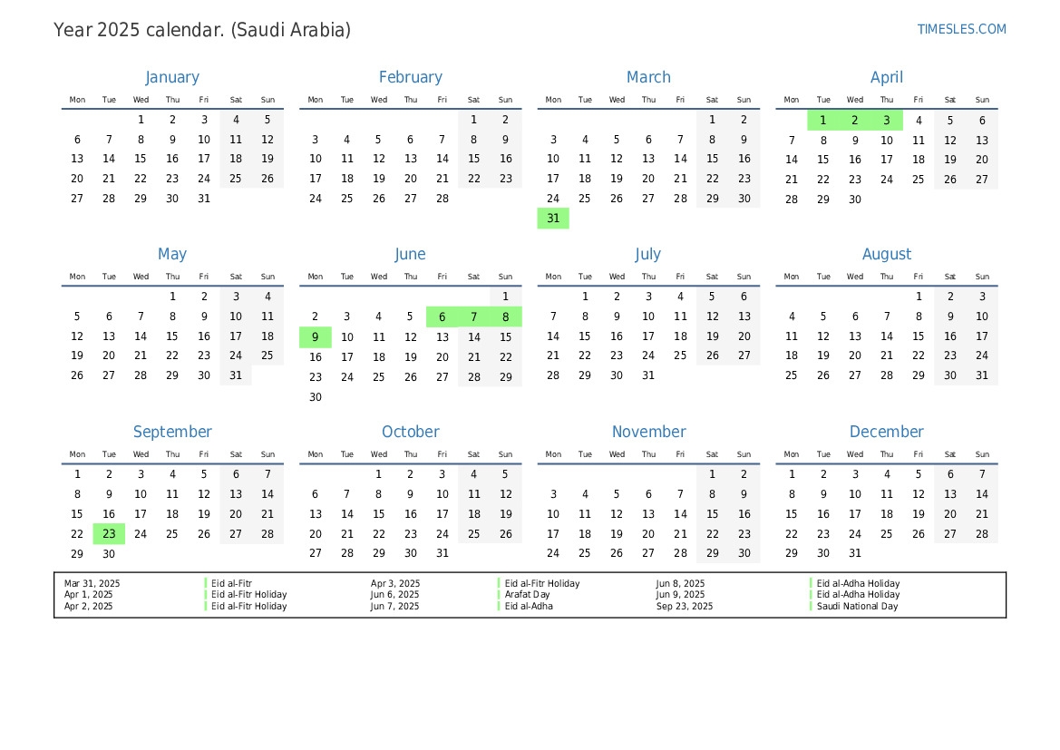 Islamic Calendar Saudi Arabia 2025 Frederikke A Hansen