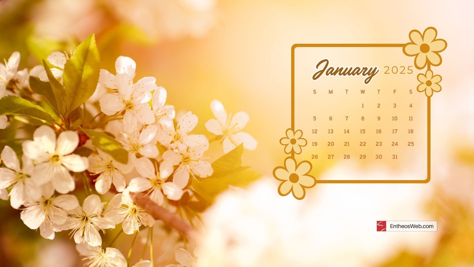 January 2025 Calendar Desktop Wallpaper 2025 Saki Vanheijden