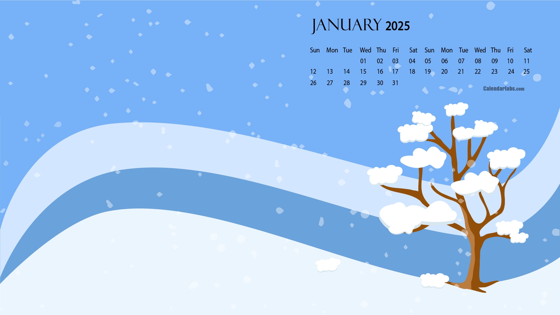 January 2025 Calendar Desktop Wallpaper 2025 Saki Vanheijden