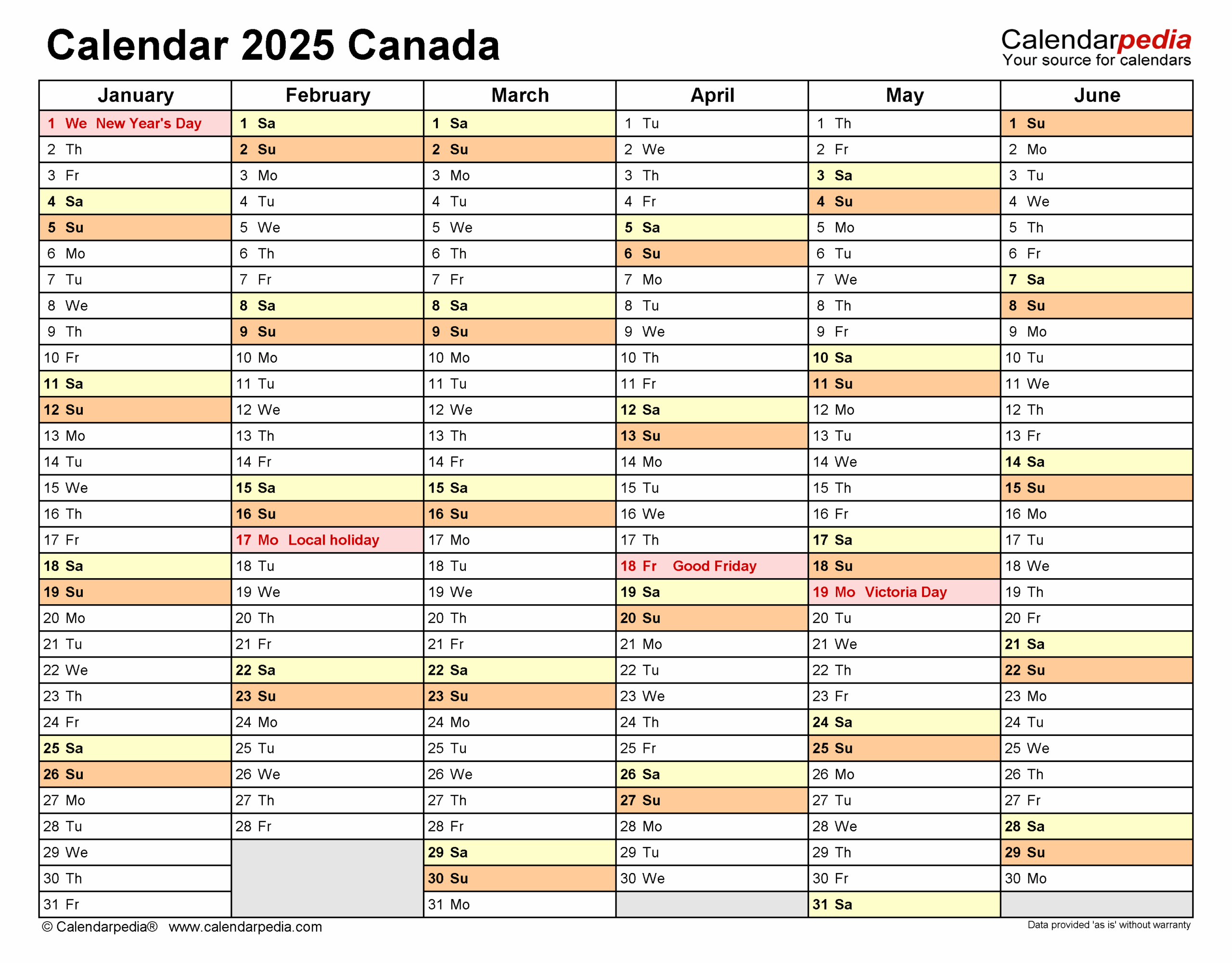 January Holidays 2025 Canada Robert N Few