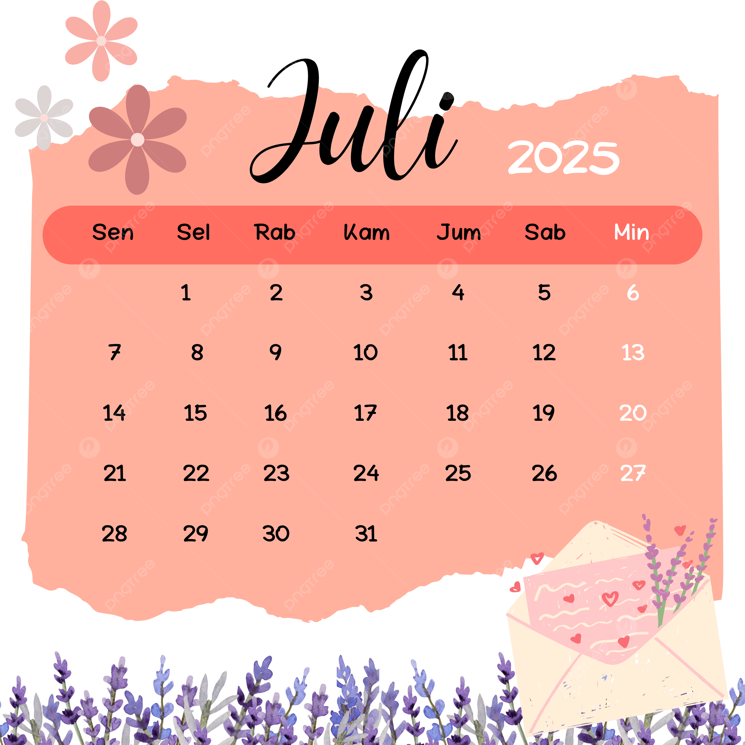 July 2025 Indonesian Aesthetic Calendar July 2025 Calendar Aesthetic