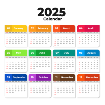 Kalender Fungsional 2025 Gambar PNG File Vektor Dan PSD Unduh