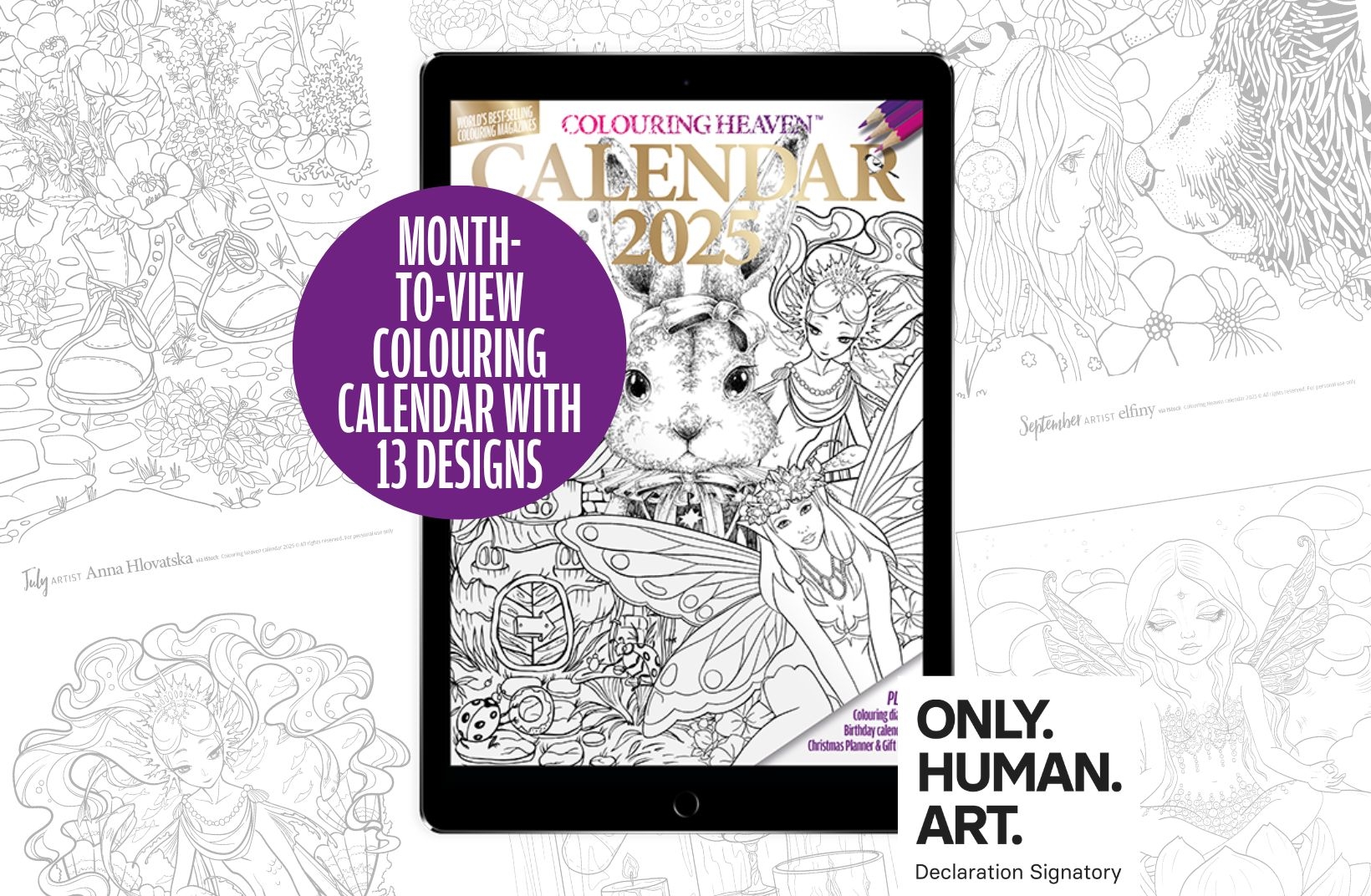 Coloring Book Calendar 2025