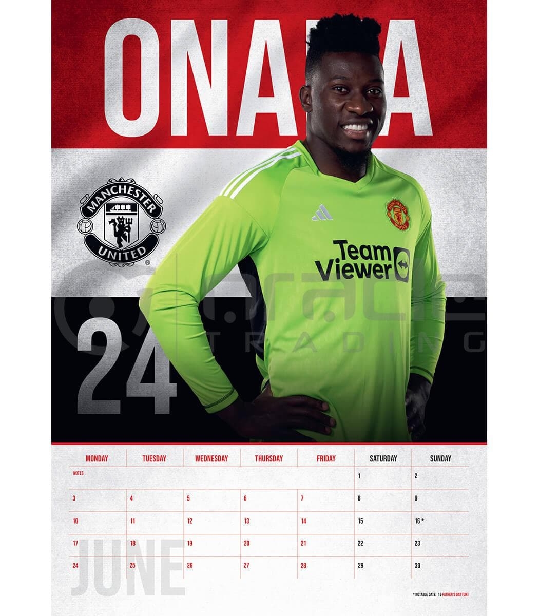 Manchester United 2025 Calendar Sile Christen