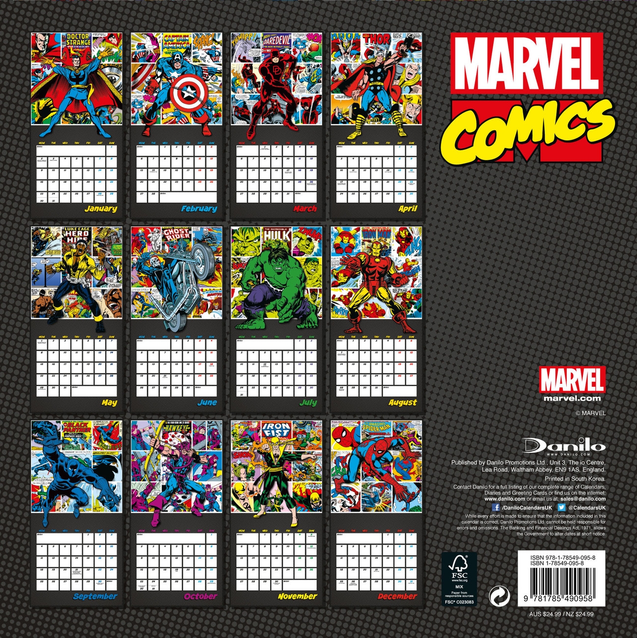 Marvel Desk Calendar 2025 Jasmine Vaughn