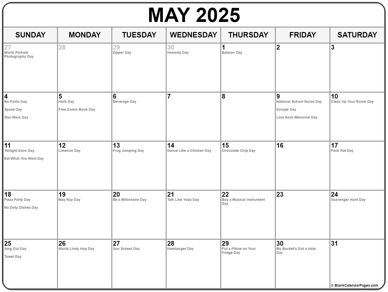 May 2025 Calendar What To Expect Stay Organized And On Track With The