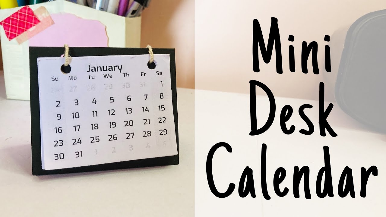 Mini Desk Calendar DIY Simple And Easy YouTube