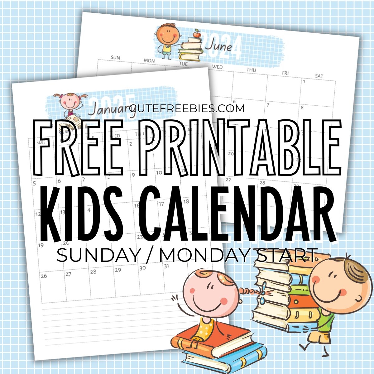 Monthly Calendar 2025 Print Out For Kids Inga Regina