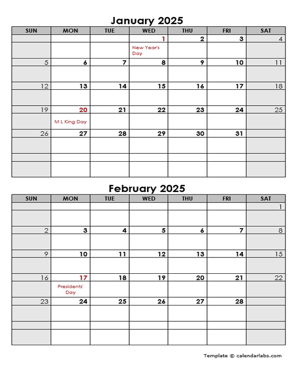 2025 Calendar Template In Word