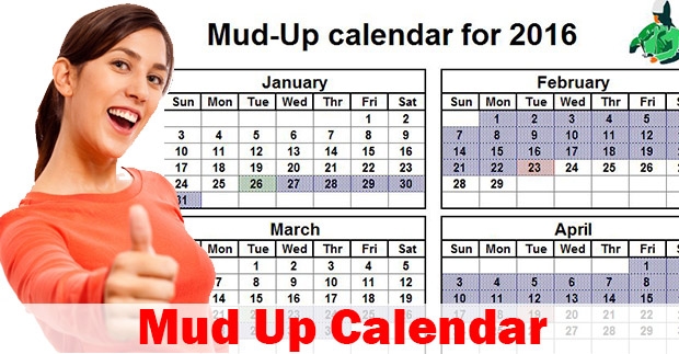 Mud Up Calendar Rotational Planner Sheet For Oilfield Personnel
