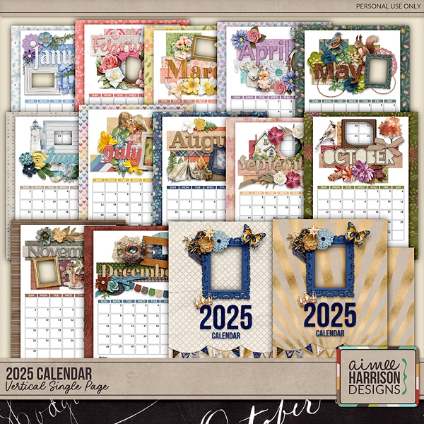 New 2025 Calendar Aimee Harrison Designs