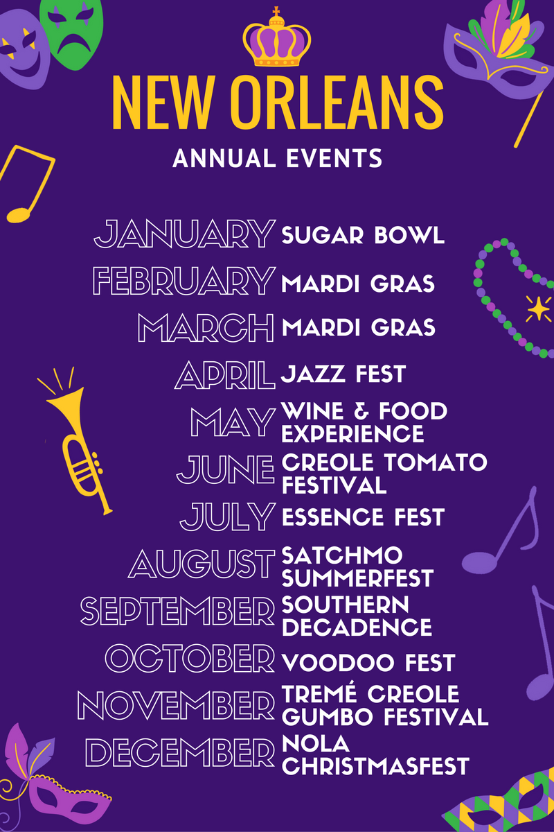 New Orleans 2025 Events Calendar Gene L Dantzler