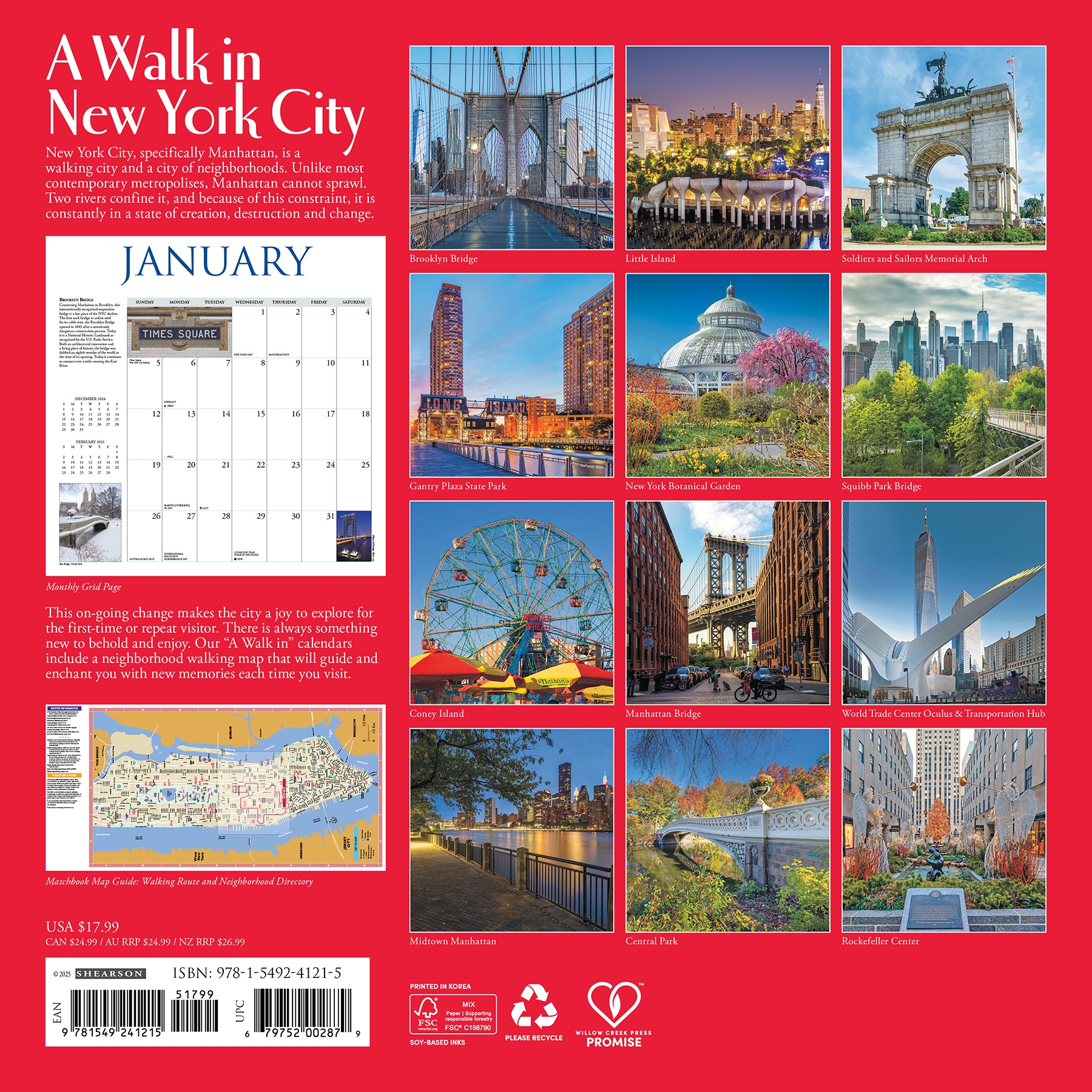 New York City 2025 Calendar Abbye Annissa