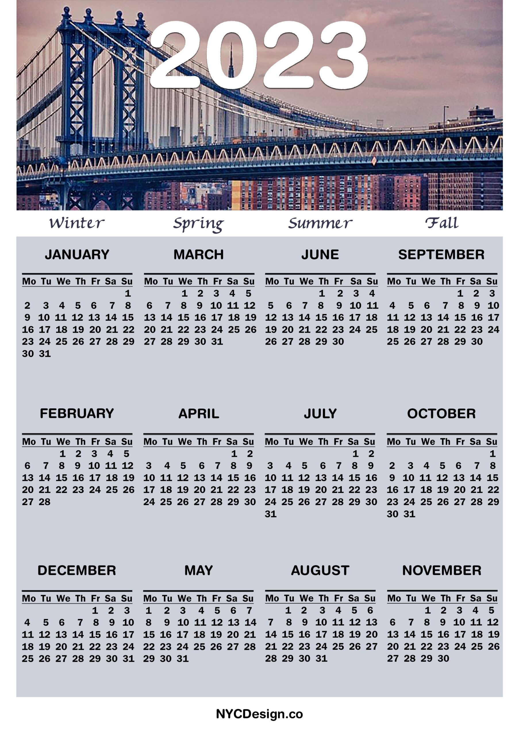 New York Sports Calendar 2025 Callie Rose