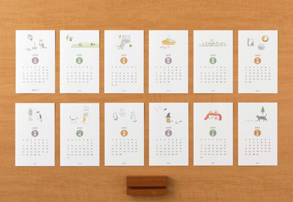 NOTEKA Midori Stand Calendar 2025