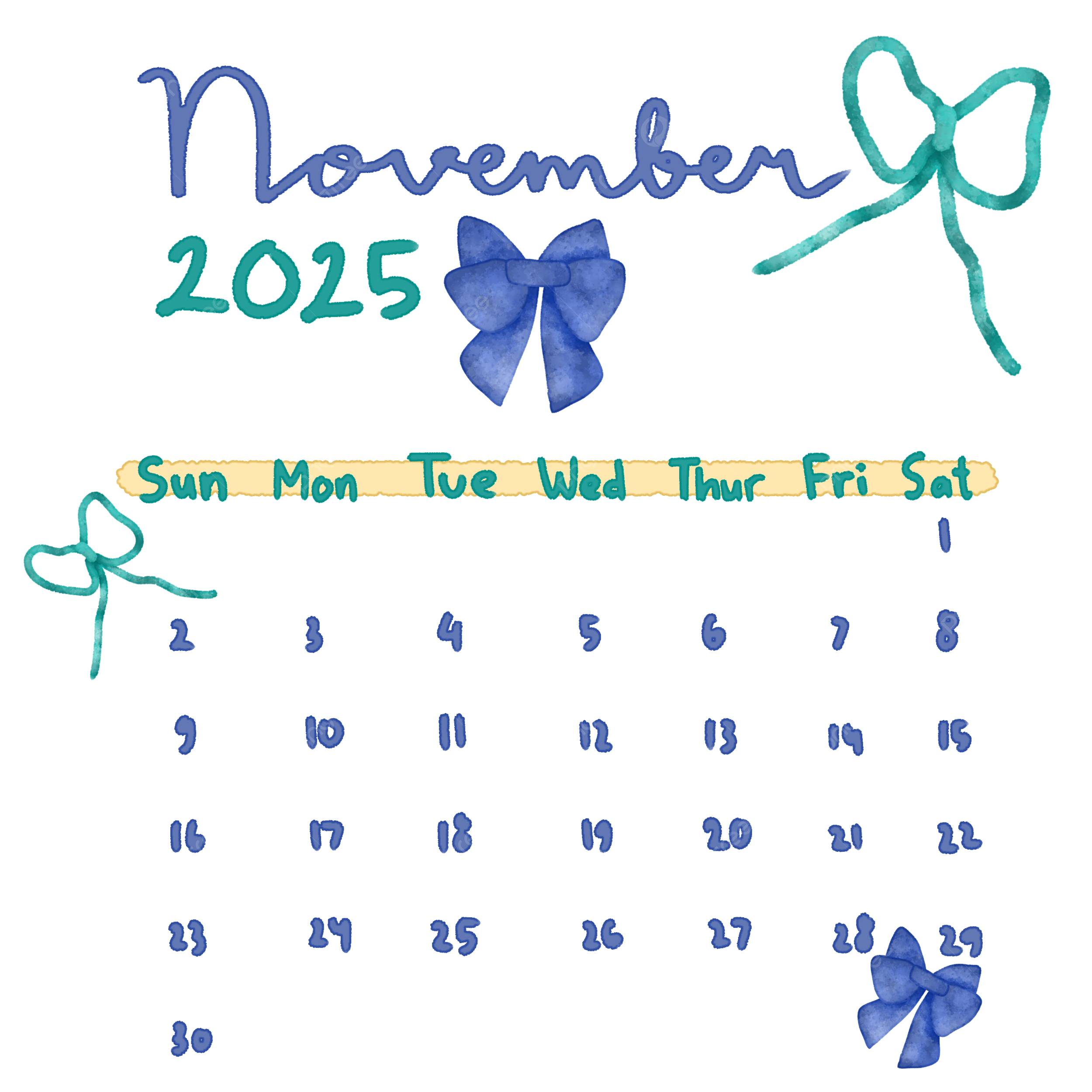 November 2025 Calendar November 2025 November Month PNG Transparent 