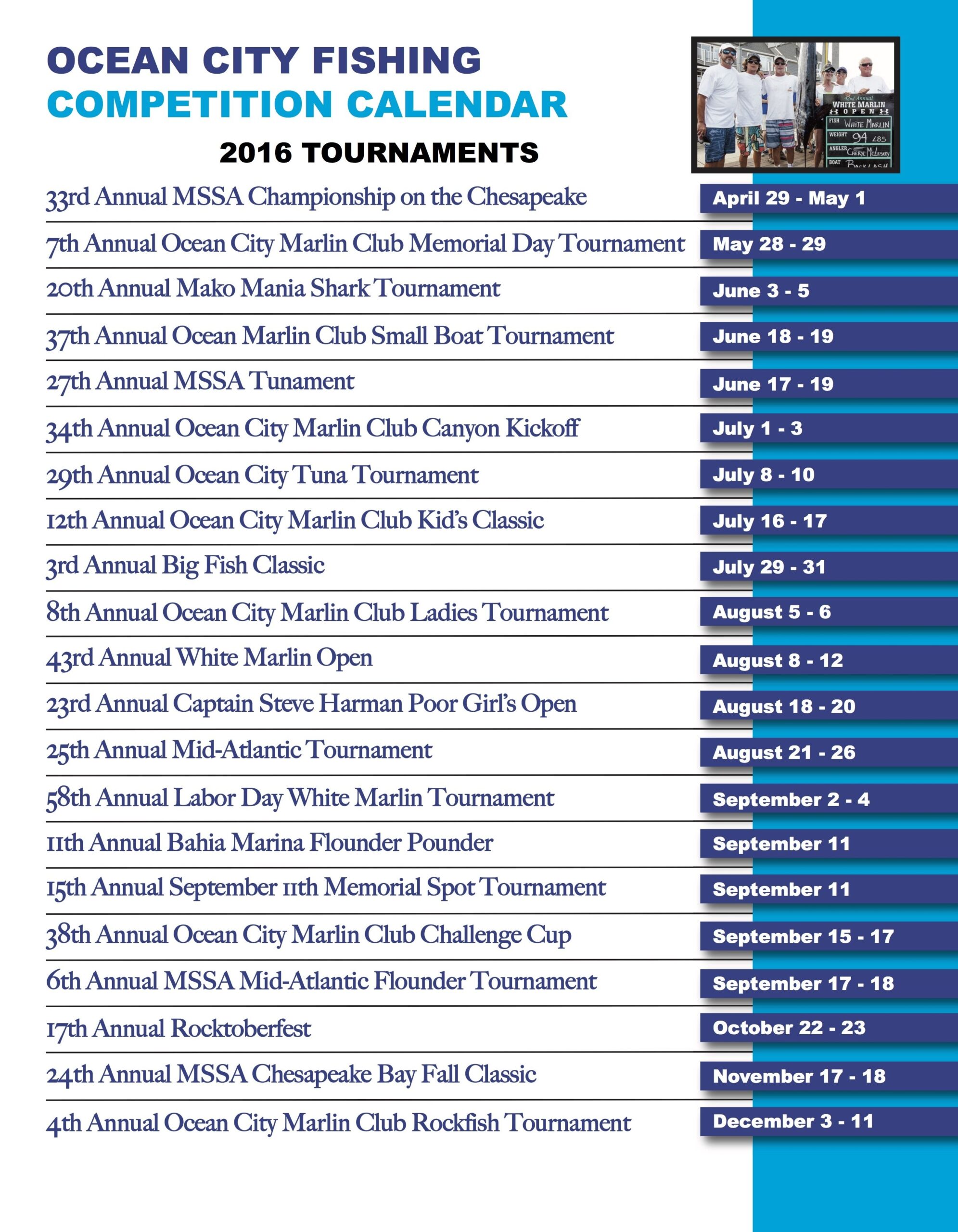 Ocean City Md 2025 Calendar Of Events Laurence T Mack