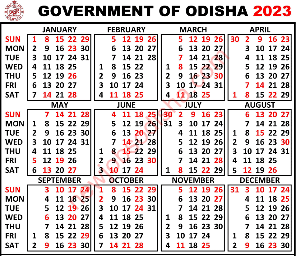 2025 Calendar With Holidays Odisha