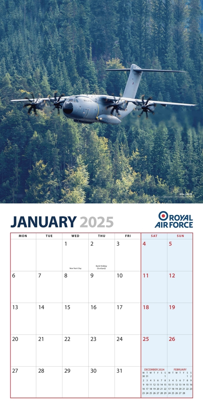 2025 Calendar Air Force