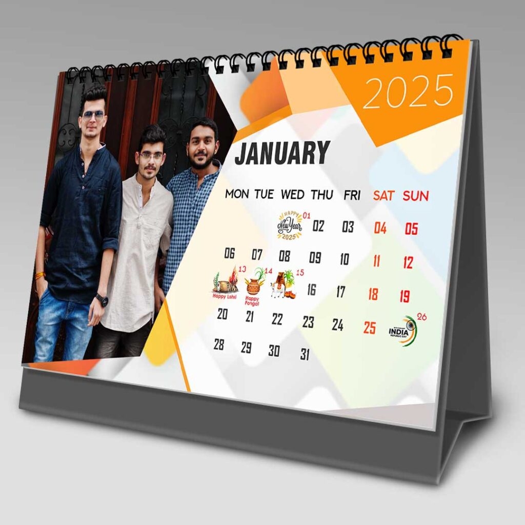 Personalized Desktop Calendar Table Top Photo Calendar 9 X 6 Inches 