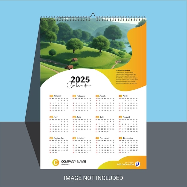 Premium Vector 2025 Creative Calendar Design