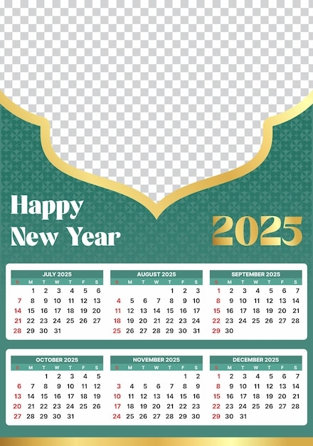 Premium Vector Calendar Template Design Islamic 2025