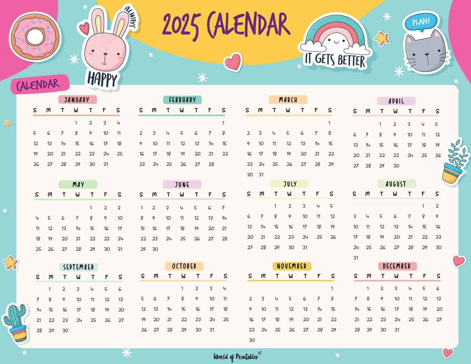 Pretty 2025 Calendar Berget Terese