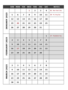 2025 Calendar Labs Template