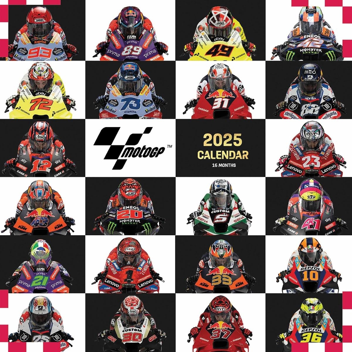 Pyramid International Moto GP 2025 Calendar Official 16 Month Racing 