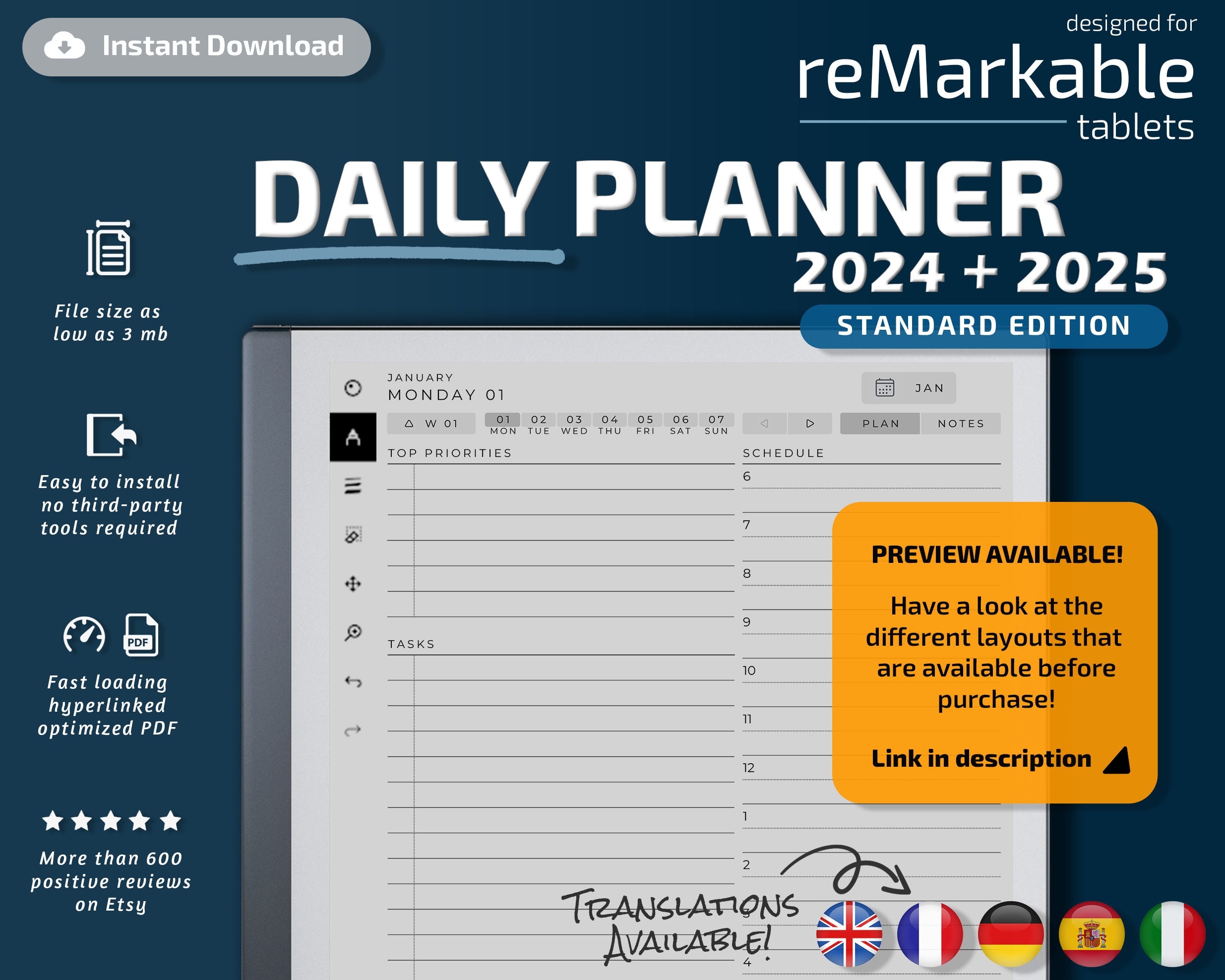 Remarkable Calendar Template 2025 Fern Orelie