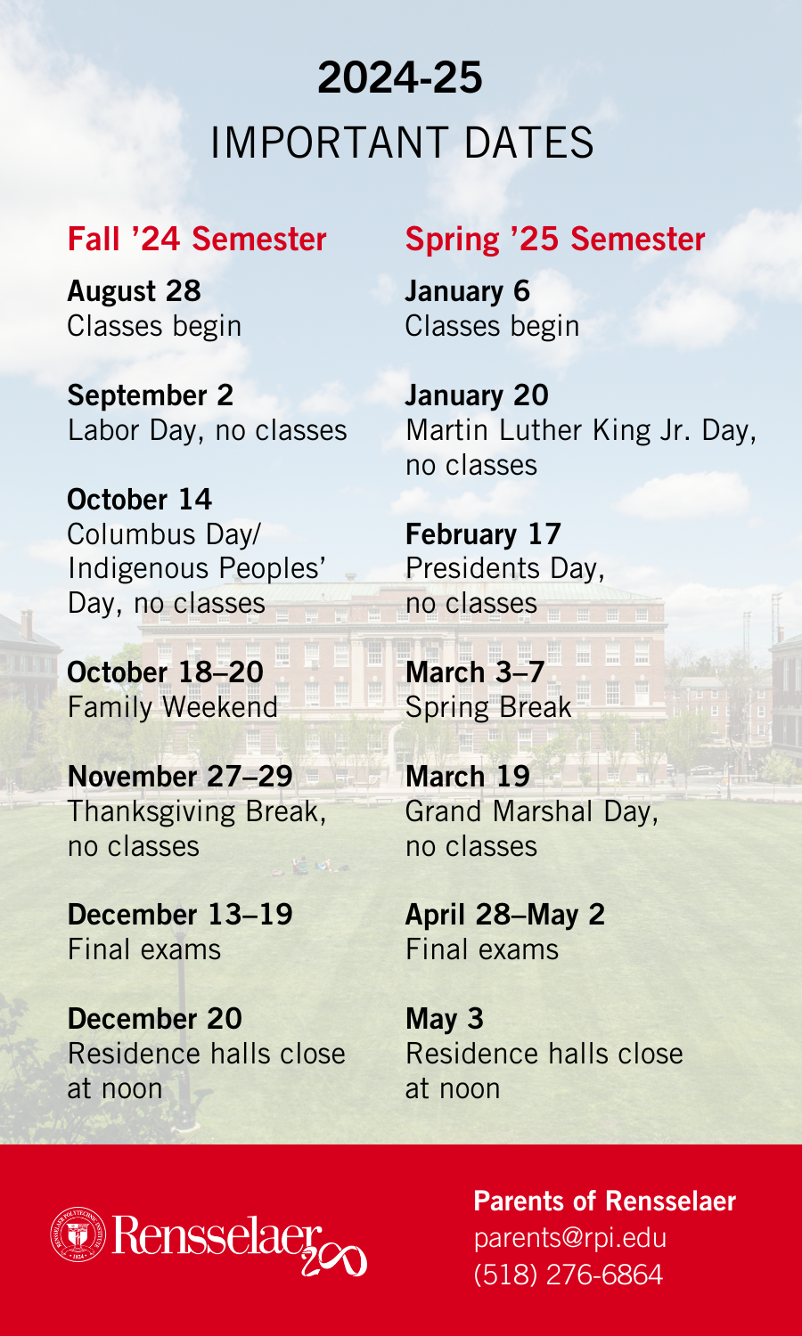 Rpi Final Exam Schedule Spring 2025 Robert S Rademacher