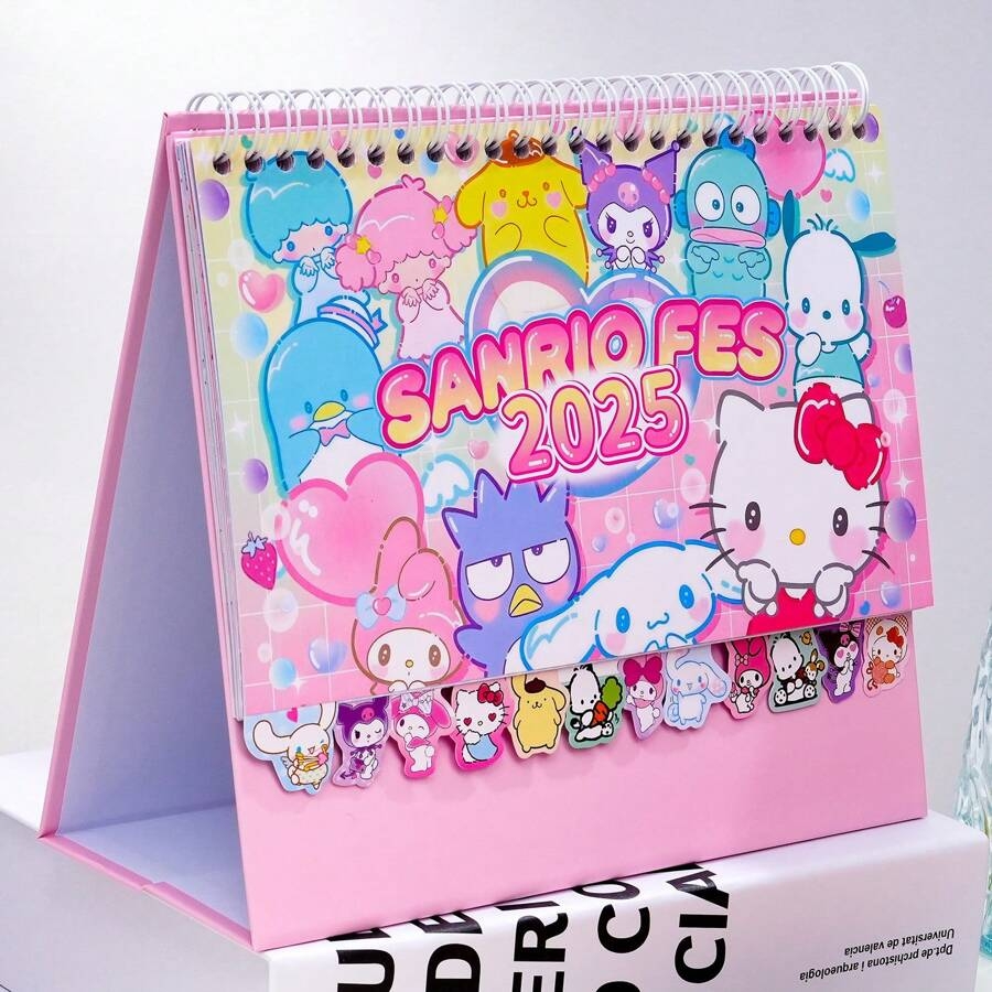 Sanrio 1pc 2025 Hello Kitty Friends New Year Calendar Desk Calendar