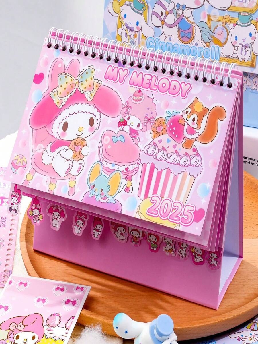 Sanrio Sanrio 2025 Family Desk Calendar Kuromi My Melody Children Memo 