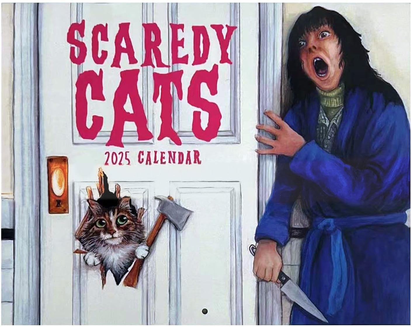Scaredy Cats Calendar 2025 Funny Cats Wall Calendar 2025 Wall Decor