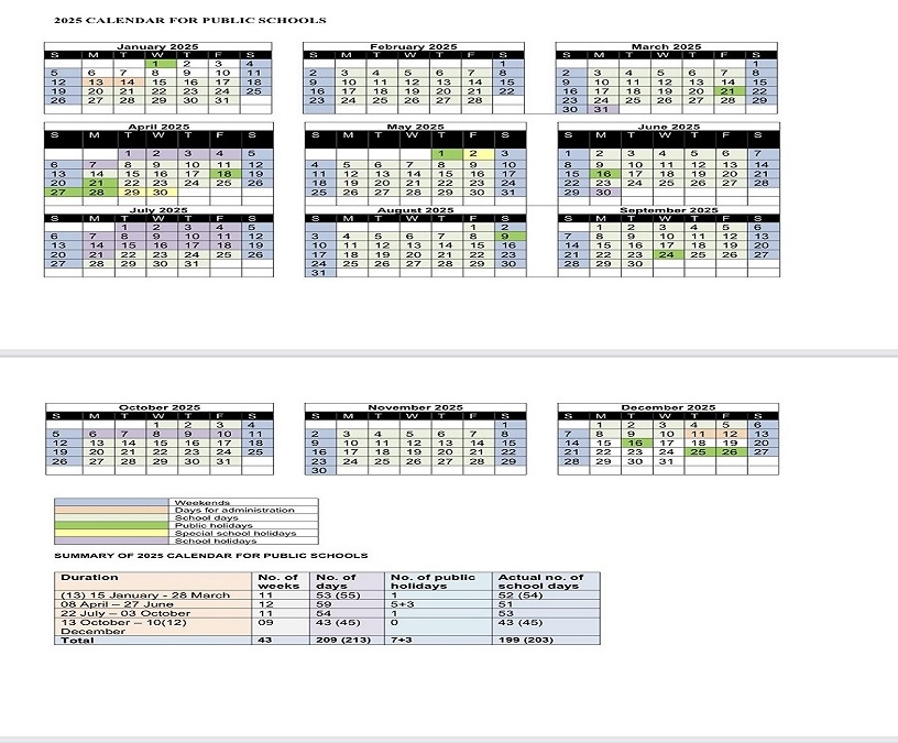 2025 School Calendar Eastern Cape