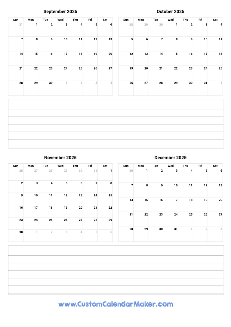 September Through December 2025 Calendar Google Jorry Shellie