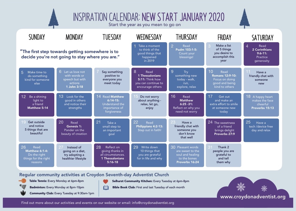 2025 Calendar Of Events Sda