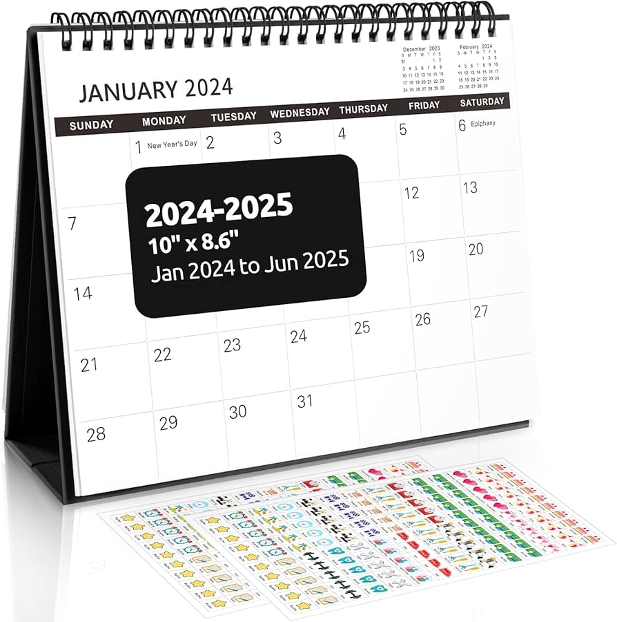 2025 Double View Desk Calendar